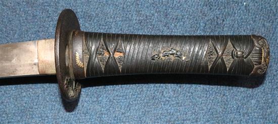 A Japanese wakizashi, 18th/19th century, total 63.5cm